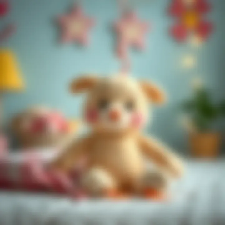 Soft plush toy providing comfort and emotional development