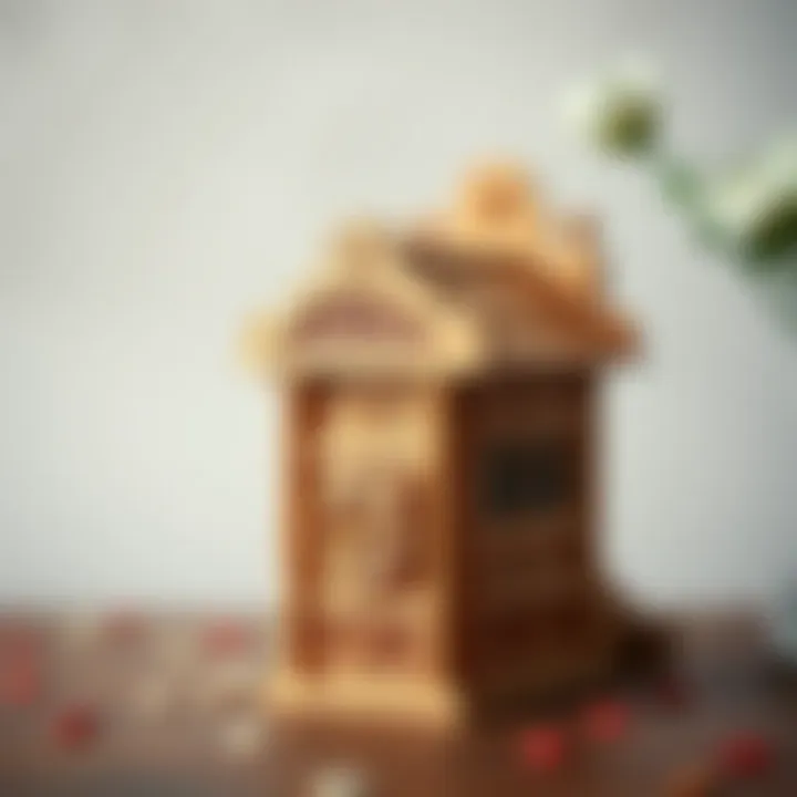 Elegant wooden mailbox design with intricate carvings