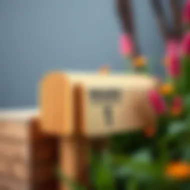 Modern wooden mailbox with minimalist aesthetic