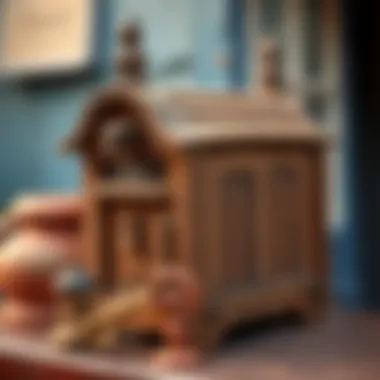 Vintage style wooden mailbox with a rustic look