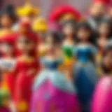 Diversity in Animated Princess Characters A variety of animated princesses from different cultures showcasing diversity