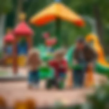 Parental Engagement in Play at Atlaspark Parents engaged with children at the playground