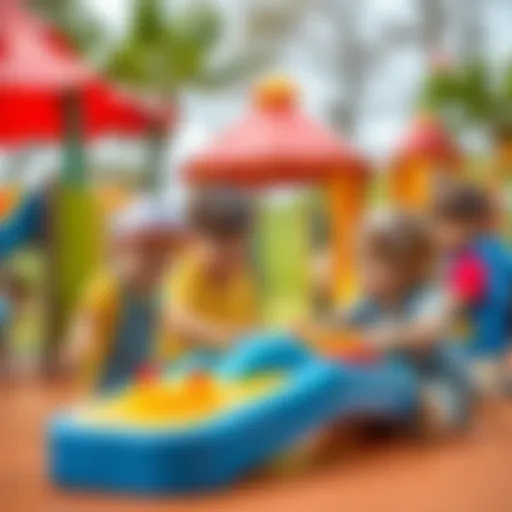 Children enjoying various activities in Atlaspark playground