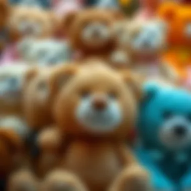 Choosing the Right Plush Toy A variety of plush bears displayed, highlighting the selection process.