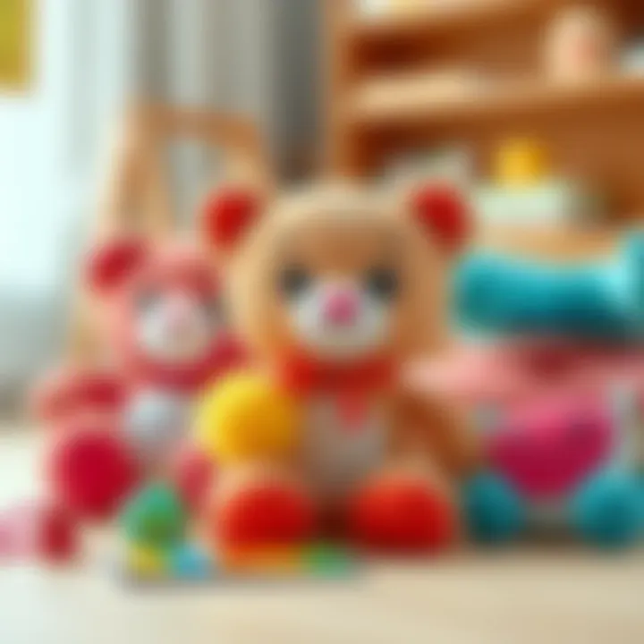 Plush Toys as Educational Aids Educational materials alongside plush toys, showing their role in learning.