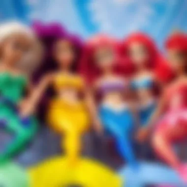 Intricate Designs of Barbie Mermaid Dolls A close-up of Barbie mermaid dolls showcasing their intricate designs and vibrant colors.