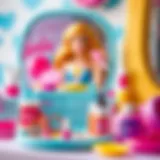 Barbie beauty set showcasing colorful accessories
