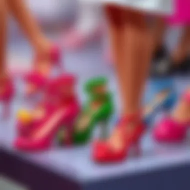 Historical evolution of Barbie footwear
