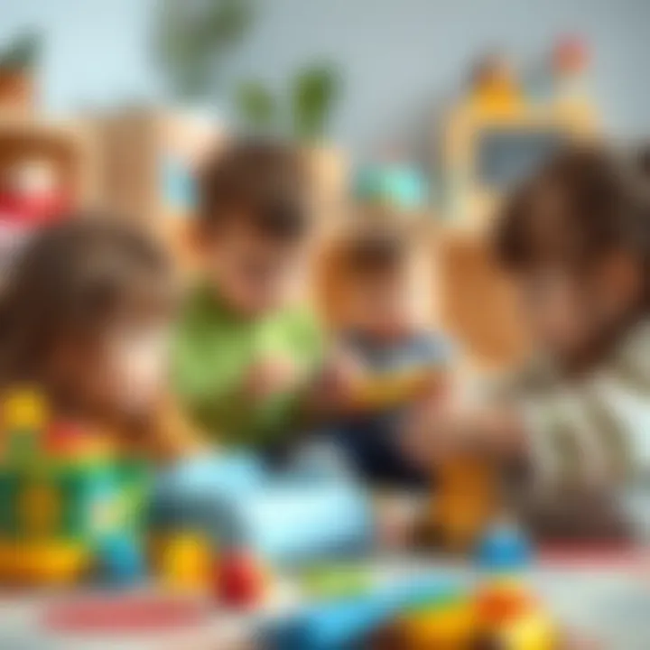 Engaging with Educational Toys Children playing with educational toys