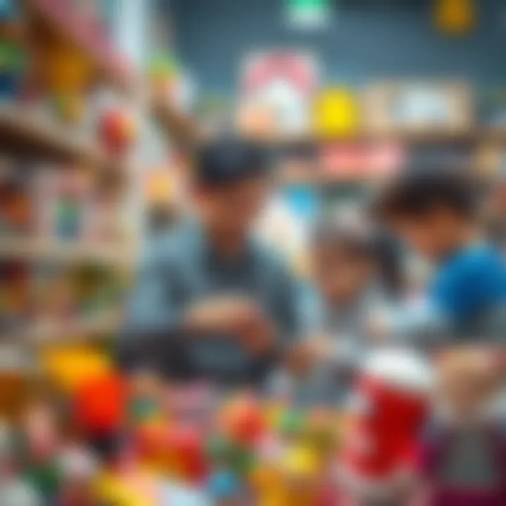 Involvement of Parents in Toy Selection Parents selecting toys with children