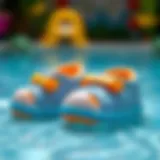 Stylish baby pool shoes in vibrant colors