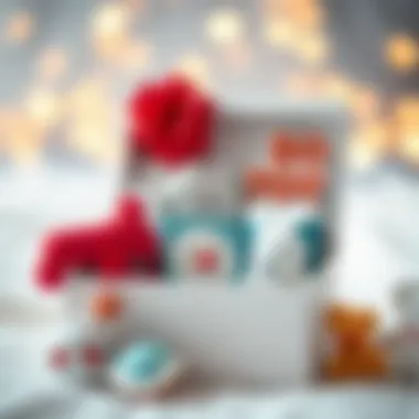 Stylish baby gift box with personalized items