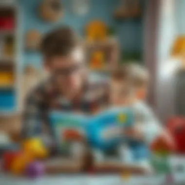 A parent reading to a baby, fostering development through interaction