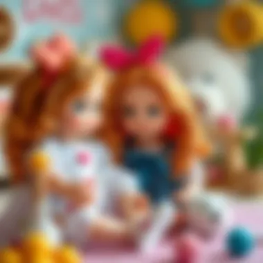 Dolls as Educational Toys Educational benefits of dolls showcased in a playful setting