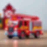 A vibrant fire truck toy sparking children's imagination