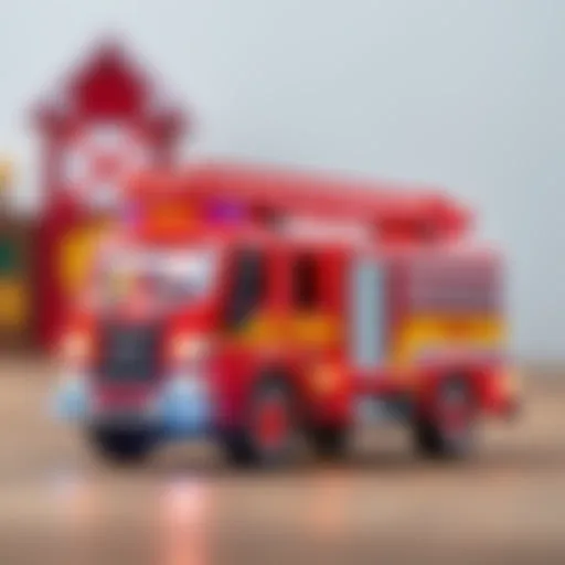 A vibrant fire truck toy sparking children's imagination