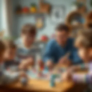 Family Bonding Through Games Parents enjoying board game time with kids