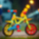 Colorful balance bike suitable for toddlers