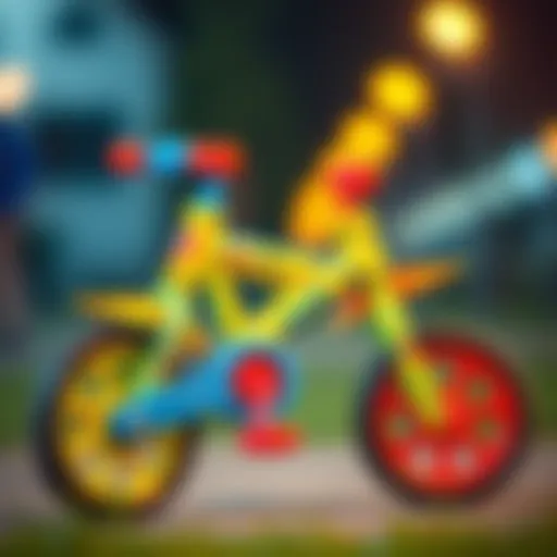 Colorful balance bike suitable for toddlers