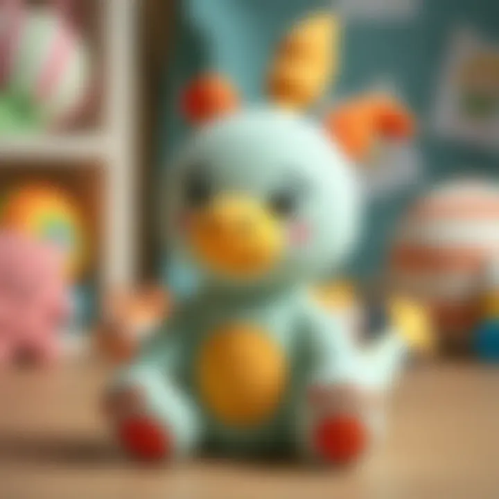 Soft plush toy designed for sensory exploration