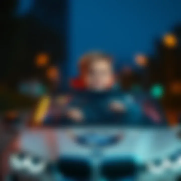 A child enjoying a ride in a BMW electric car