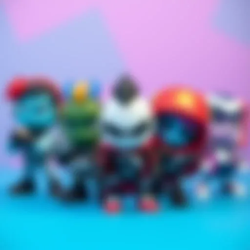 Artistic representation of Brawl Stars characters