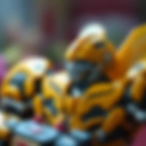 Bumblebee character in a vibrant setting