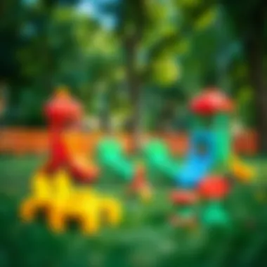 Vibrant Playgroup Set Colorful playgroup set in a park