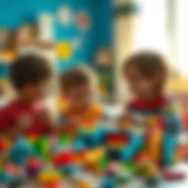 Children engaged in puzzle-solving, demonstrating teamwork