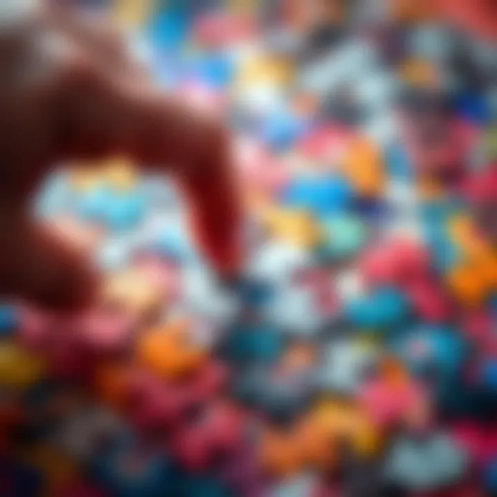A close-up of a hand placing the last piece of a puzzle