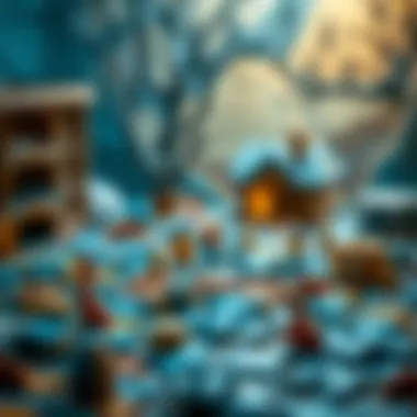 A serene environment where a puzzle is being assembled