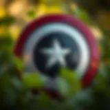 Symbolic representation of Captain America's shield showcasing its iconic design