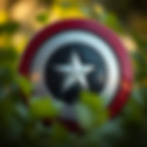 Symbolic representation of Captain America's shield showcasing its iconic design