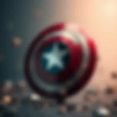 Artistic depiction of the shield in popular culture and its impact on heroism