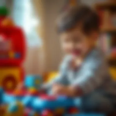 A child joyfully playing with a new toy, showcasing its impact on development