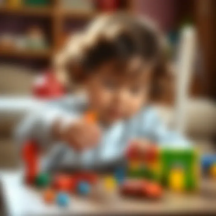 Child engaging with sticky toys for enhanced motor skills