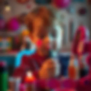 Creative Makeup Exploration A child exploring creative makeup application in a playful setting.