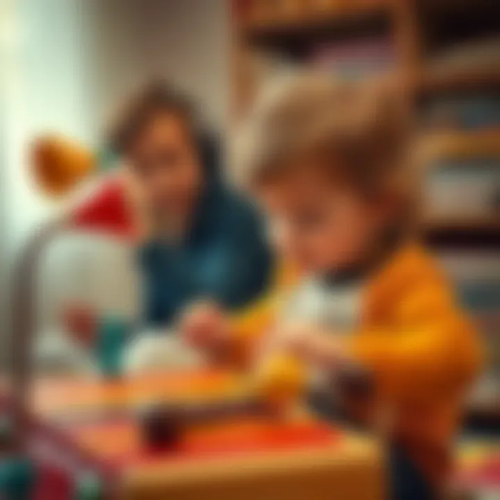 Engagement with Sound through Play Child playing with a xylophone