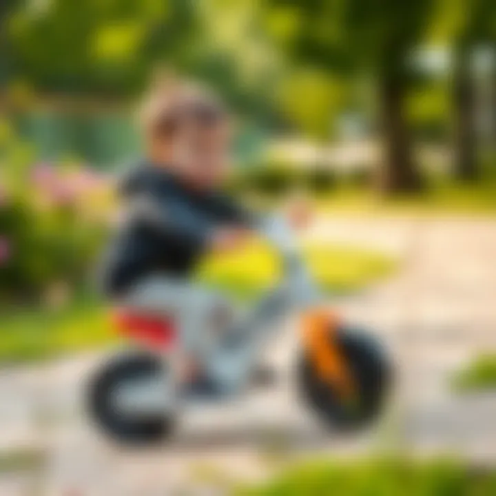 Child Enjoying Outdoor Play on a Pedal Toy Child riding a pedal toy outdoors