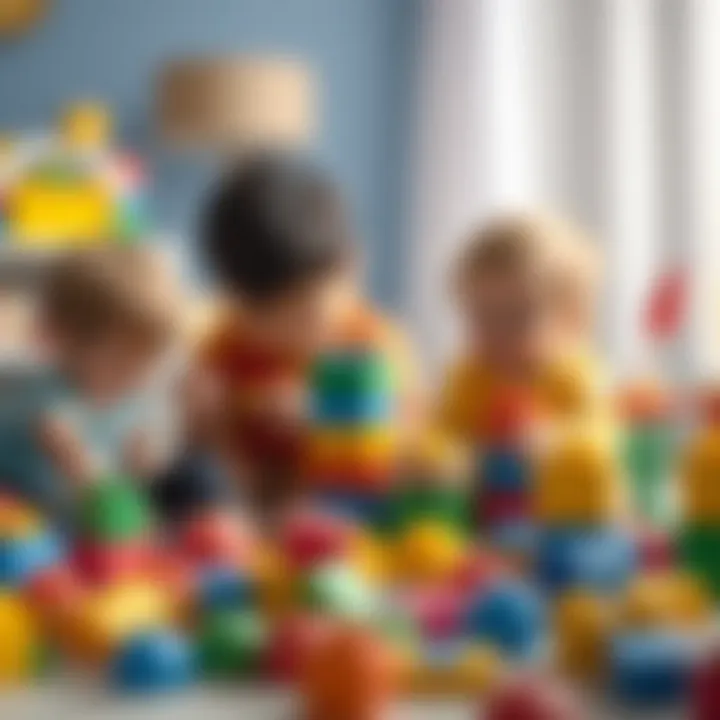 Engagement through Building Blocks Children engaging with building blocks