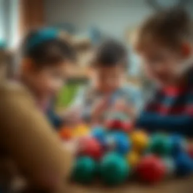 Playful Learning Experience with Magnetic Balls Children engaged in playful learning with magnetic balls