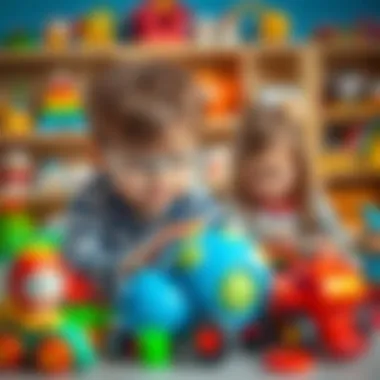 Children playing with educational toys
