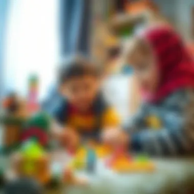 Children playing with Kral Şakir toys