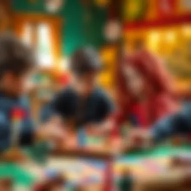 Children Engaging in Mangala Children engaging in a strategic game of Mangala