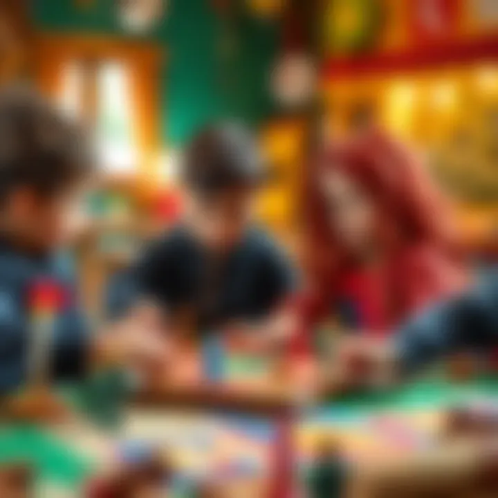 Children Engaging in Mangala Children engaging in a strategic game of Mangala