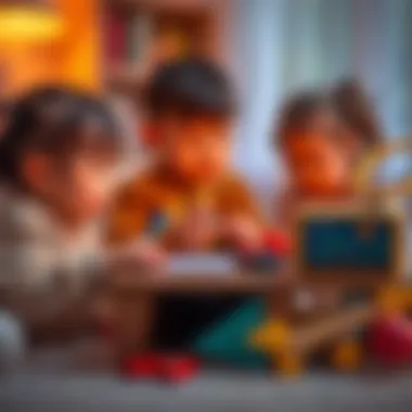 Interactive Sound Toys for Child Development Children playing with sound-emitting toys