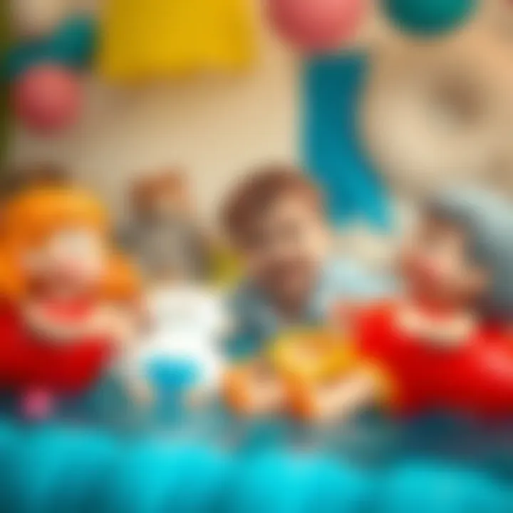 Children engaging with inflatable dolls during playtime