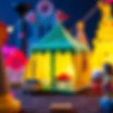 Colorful tent toys stimulating children's imagination