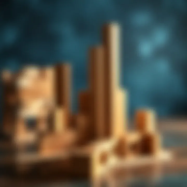 A close-up view of a beautifully crafted wooden Tetris set.