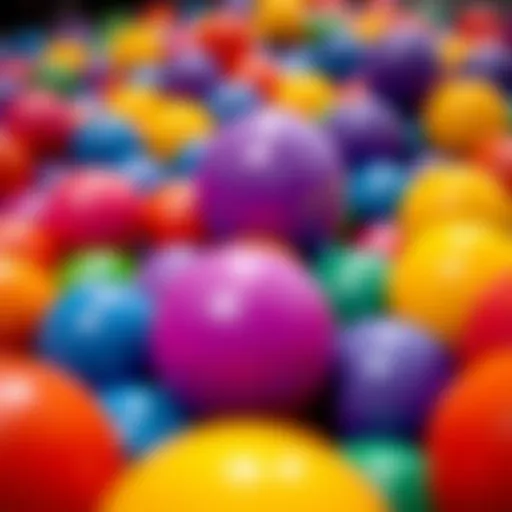 A vibrant collection of colorful balls for children's play